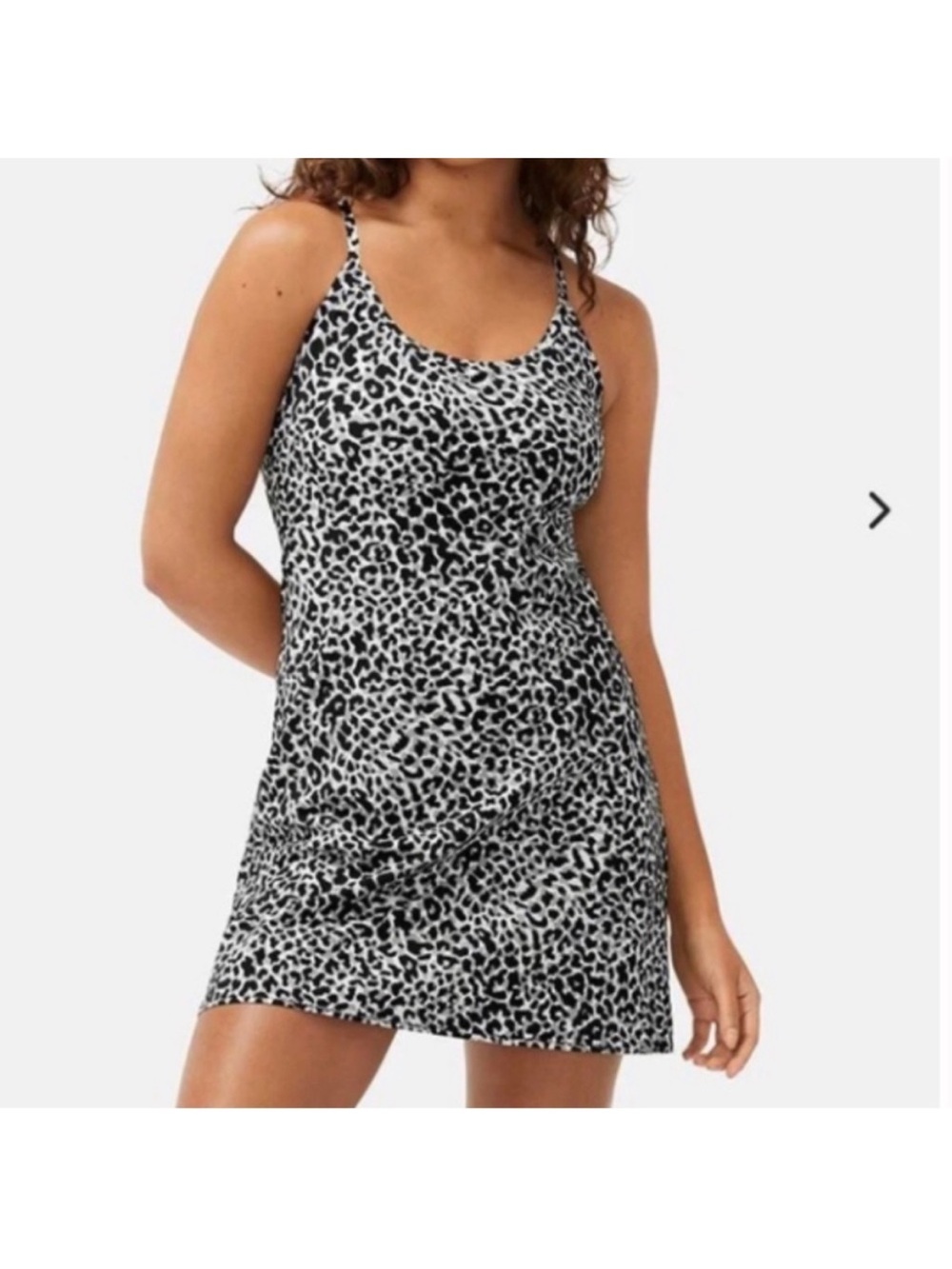 Outdoor Voices Cheetah Exercise White Black Dress Size Small